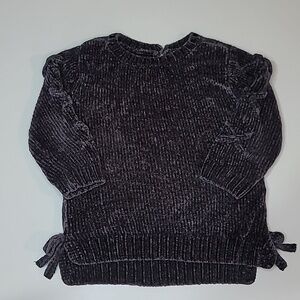 DKNY Super Soft Charcoal Tie Detail Sweater